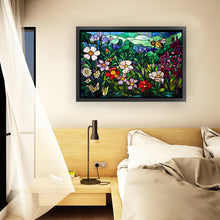 Load image into Gallery viewer, Glass Painting-Flowers 60*40CM11CT 3 Stamped Cross Stitch
