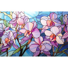 Load image into Gallery viewer, Glass Painting-Phalaenopsis 60*40CM11CT 3 Stamped Cross Stitch
