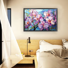 Load image into Gallery viewer, Glass Painting-Phalaenopsis 60*40CM11CT 3 Stamped Cross Stitch
