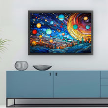 Load image into Gallery viewer, Glass Painting-Planet 60*40CM11CT 3 Stamped Cross Stitch
