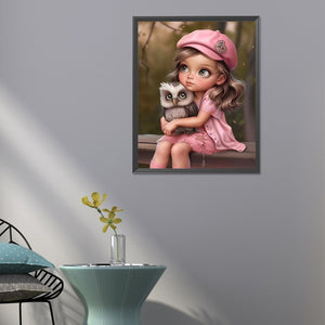 Sweet Girl 40*50CM(Canvas) Full Round Drill Diamond Painting