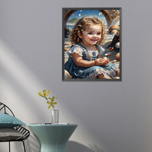 Load image into Gallery viewer, Sweet Girl 40*50CM(Canvas) Full Round Drill Diamond Painting
