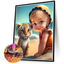 Load image into Gallery viewer, Sweet Girl 40*50CM(Canvas) Full Round Drill Diamond Painting
