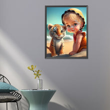 Load image into Gallery viewer, Sweet Girl 40*50CM(Canvas) Full Round Drill Diamond Painting
