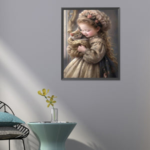 Sweet Girl 40*50CM(Canvas) Full Round Drill Diamond Painting