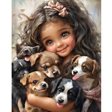 Load image into Gallery viewer, Sweet Girl 40*50CM(Canvas) Full Round Drill Diamond Painting
