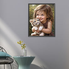 Load image into Gallery viewer, Sweet Girl 40*50CM(Canvas) Full Round Drill Diamond Painting
