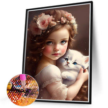 Load image into Gallery viewer, Sweet Girl 40*50CM(Canvas) Full Round Drill Diamond Painting
