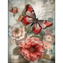 Load image into Gallery viewer, Butterfly Flower 30*40CM(Canvas) Full Round Drill Diamond Painting
