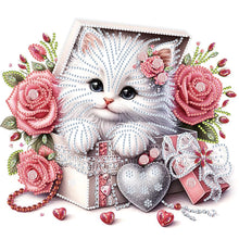 Load image into Gallery viewer, White Cat 30*30CM(Canvas) Partial Special Shaped Drill Diamond Painting
