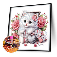 Load image into Gallery viewer, White Cat 30*30CM(Canvas) Partial Special Shaped Drill Diamond Painting
