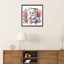 Load image into Gallery viewer, White Cat 30*30CM(Canvas) Partial Special Shaped Drill Diamond Painting
