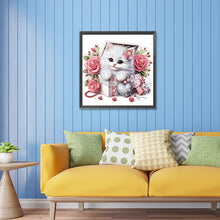 Load image into Gallery viewer, White Cat 30*30CM(Canvas) Partial Special Shaped Drill Diamond Painting
