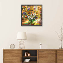 Load image into Gallery viewer, Sunflower Bouquet 30*30CM(Canvas) Partial Special Shaped Drill Diamond Painting
