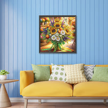 Load image into Gallery viewer, Sunflower Bouquet 30*30CM(Canvas) Partial Special Shaped Drill Diamond Painting
