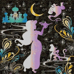Silhouette-Princess Jasmine 40*40CM11CT 3 Stamped Cross Stitch
