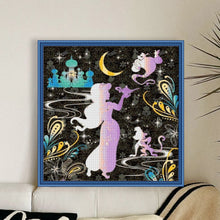 Load image into Gallery viewer, Silhouette-Princess Jasmine 40*40CM11CT 3 Stamped Cross Stitch
