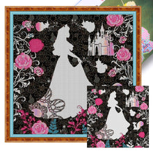 Load image into Gallery viewer, Silhouette-Princess Aurora 40*40CM11CT 3 Stamped Cross Stitch
