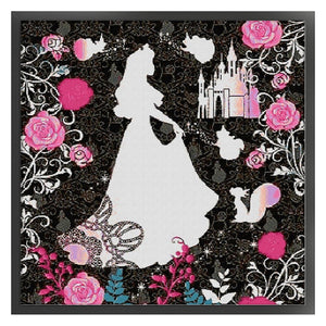 Silhouette-Princess Aurora 40*40CM11CT 3 Stamped Cross Stitch