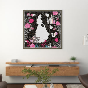 Silhouette-Princess Aurora 40*40CM11CT 3 Stamped Cross Stitch