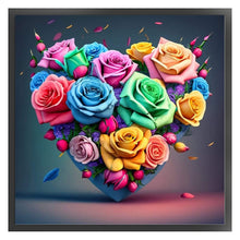 Load image into Gallery viewer, Love Rose 40*40CM11CT 3 Stamped Cross Stitch
