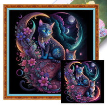 Load image into Gallery viewer, Flower Cat 40*40CM11CT 3 Stamped Cross Stitch

