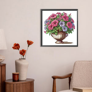 Flower Basket 30*30CM(Canvas) Partial Special Shaped Drill Diamond Painting