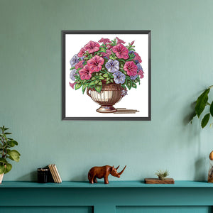 Flower Basket 30*30CM(Canvas) Partial Special Shaped Drill Diamond Painting