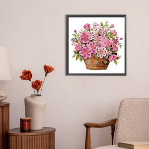 Flower Basket 30*30CM(Canvas) Partial Special Shaped Drill Diamond Painting