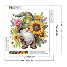 Load image into Gallery viewer, Flower Gnome 30*30CM(Canvas) Partial Special Shaped Drill Diamond Painting
