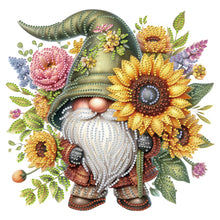 Load image into Gallery viewer, Flower Gnome 30*30CM(Canvas) Partial Special Shaped Drill Diamond Painting
