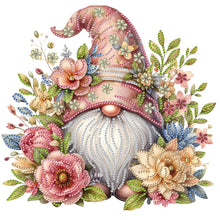 Load image into Gallery viewer, Flower Gnome 30*30CM(Canvas) Partial Special Shaped Drill Diamond Painting
