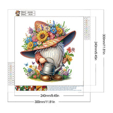 Load image into Gallery viewer, Flower Gnome 30*30CM(Canvas) Partial Special Shaped Drill Diamond Painting
