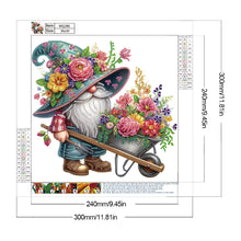 Load image into Gallery viewer, Flower Gnome 30*30CM(Canvas) Partial Special Shaped Drill Diamond Painting
