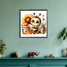 Load image into Gallery viewer, Cute Bee 30*30CM(Canvas) Full Round Drill Diamond Painting
