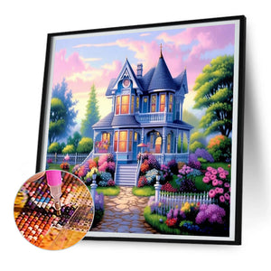 Woods House 30*30CM(Canvas) Full Round Drill Diamond Painting