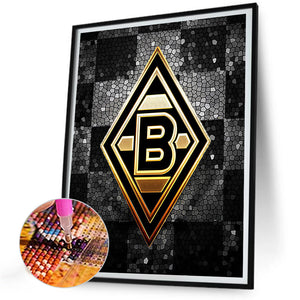 Monchengladbach Football Club Logo 30*40CM(Canvas) Full Round Drill Diamond Painting