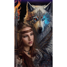 Load image into Gallery viewer, Beauty And The Wolf 40*70CM(Canvas) Full Round Drill Diamond Painting
