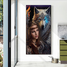 Load image into Gallery viewer, Beauty And The Wolf 40*70CM(Canvas) Full Round Drill Diamond Painting
