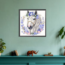 Load image into Gallery viewer, White Horse 30*30CM(Canvas) Full Round Drill Diamond Painting
