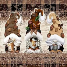 Load image into Gallery viewer, Coffee Gnome 50*40CM11CT 3 Stamped Cross Stitch
