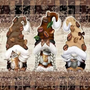 Coffee Gnome 50*40CM11CT 3 Stamped Cross Stitch