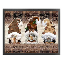 Load image into Gallery viewer, Coffee Gnome 50*40CM11CT 3 Stamped Cross Stitch
