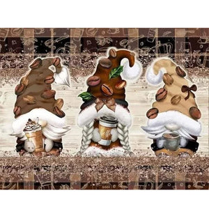 Coffee Gnome 50*40CM11CT 3 Stamped Cross Stitch