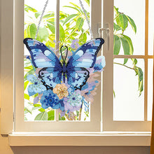 Load image into Gallery viewer, Acrylic Butterfly Single Side Diamond Art Hanging Pendant for Wall Home Decor
