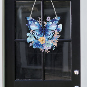 Acrylic Butterfly Single Side Diamond Art Hanging Pendant for Wall Home Decor