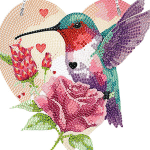 Cute Acrylic Bird Single-Side Diamond Art Hanging Pendant for Home Wall Decor