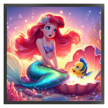 Load image into Gallery viewer, Mermaid Princess Ariel 30*30CM18CT 2 Stamped Cross Stitch
