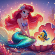 Load image into Gallery viewer, Mermaid Princess Ariel 30*30CM18CT 2 Stamped Cross Stitch
