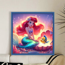 Load image into Gallery viewer, Mermaid Princess Ariel 30*30CM18CT 2 Stamped Cross Stitch
